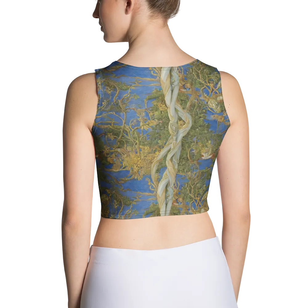 Azure Vine Sonata on Crop Top — Back