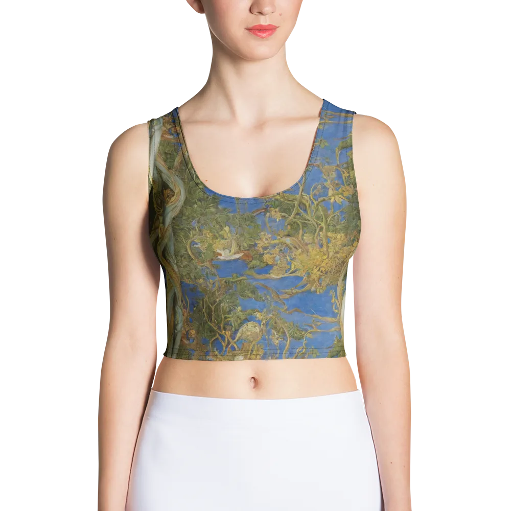 Azure Vine Sonata on Crop Top — Front