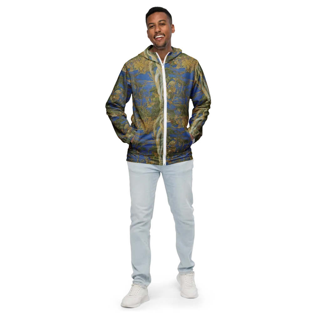 Azure Vine Sonata on Men's Windbreaker — Front