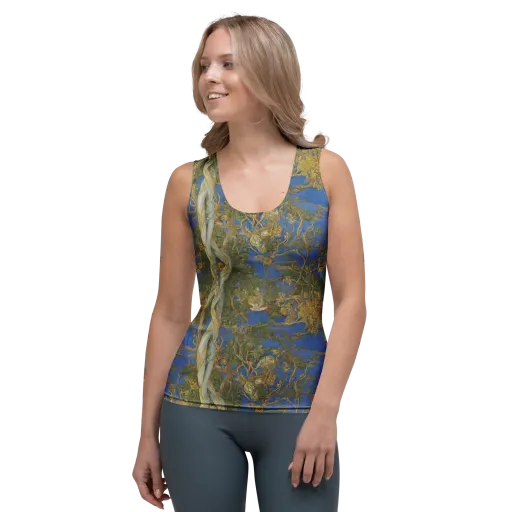 Azure Vine Sonata on a Women's Tank Top