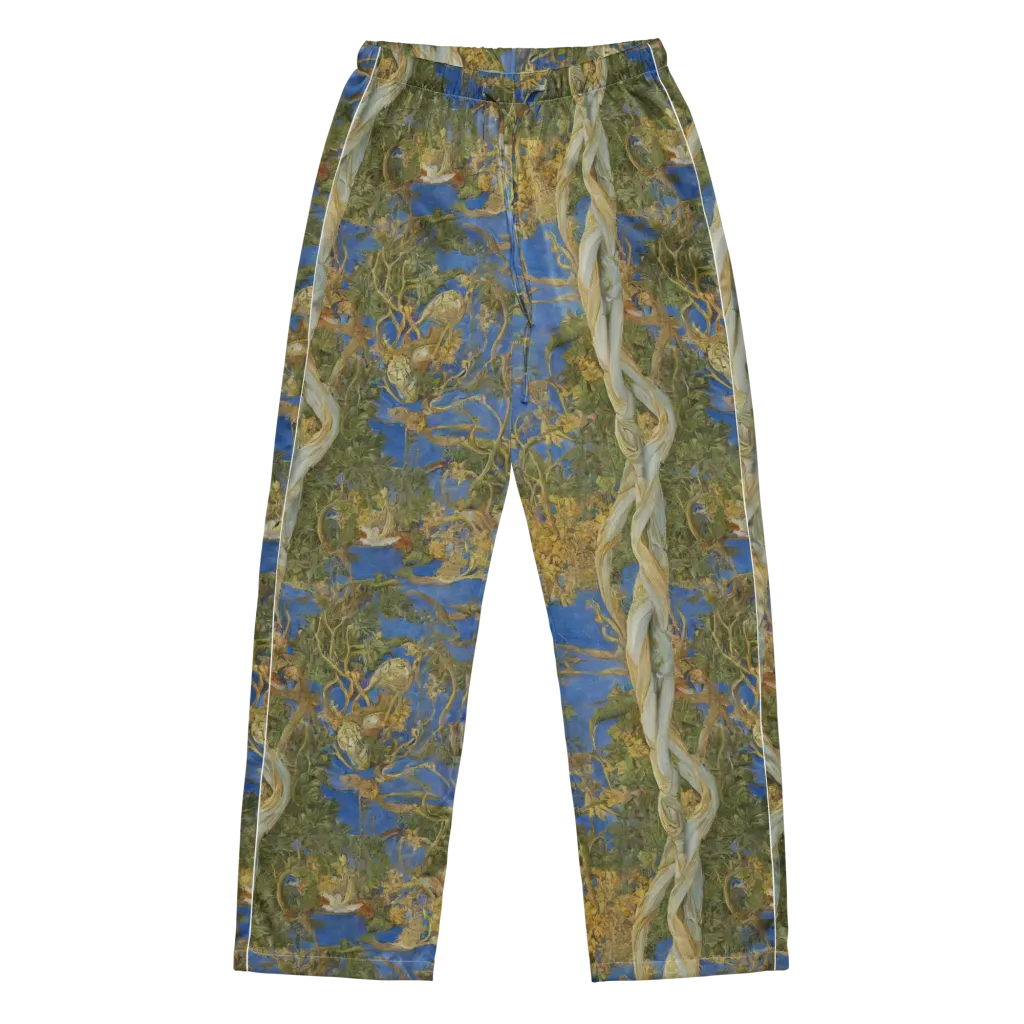 Azure Vine Sonata on Women's Pajama Pants — Front