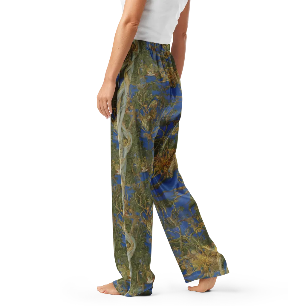 Azure Vine Sonata on Women's Pajama Pants — Left