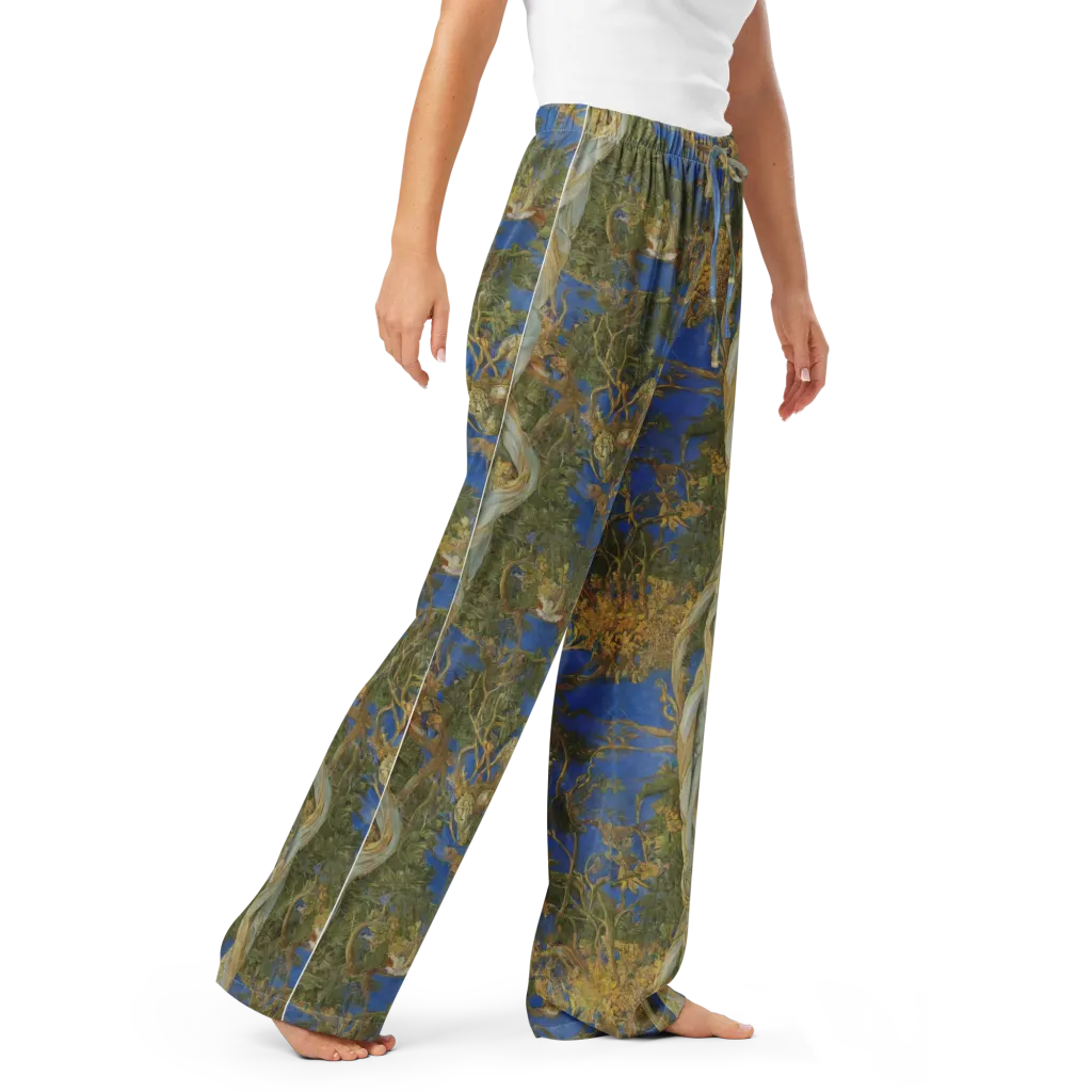 Azure Vine Sonata on Women's Pajama Pants — Right Front
