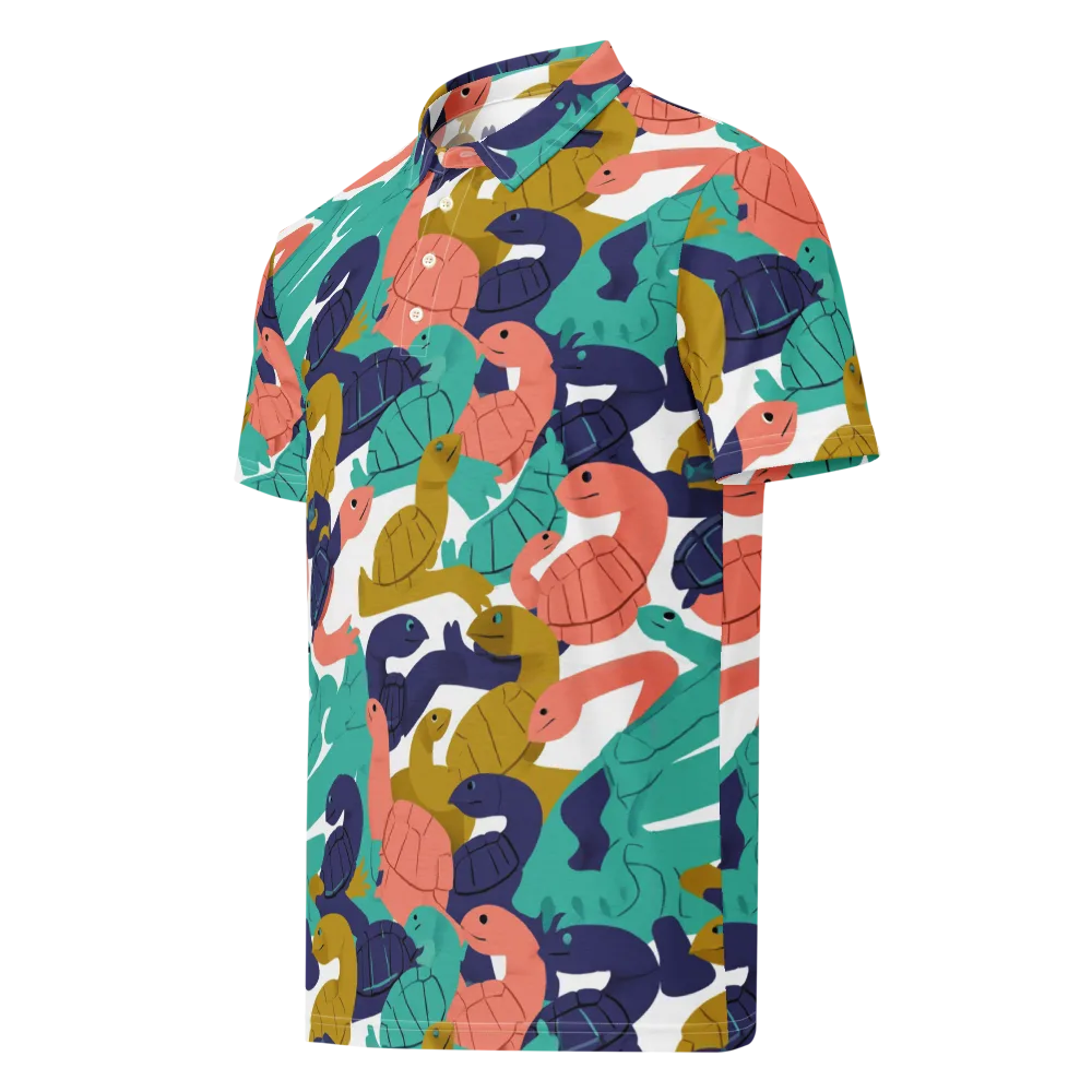 Shell Parade on Men's Slim Fit Polo Shirt — Left Front