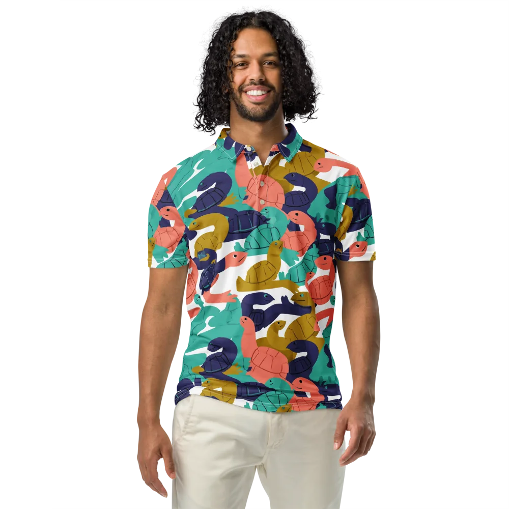 Shell Parade on Men's Slim Fit Polo Shirt — Front