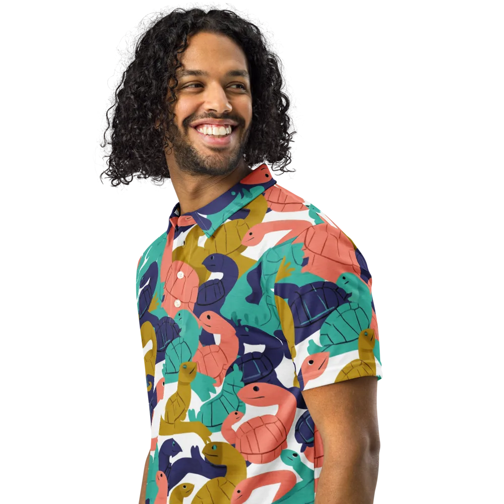 Shell Parade on Men's Slim Fit Polo Shirt — Left Front