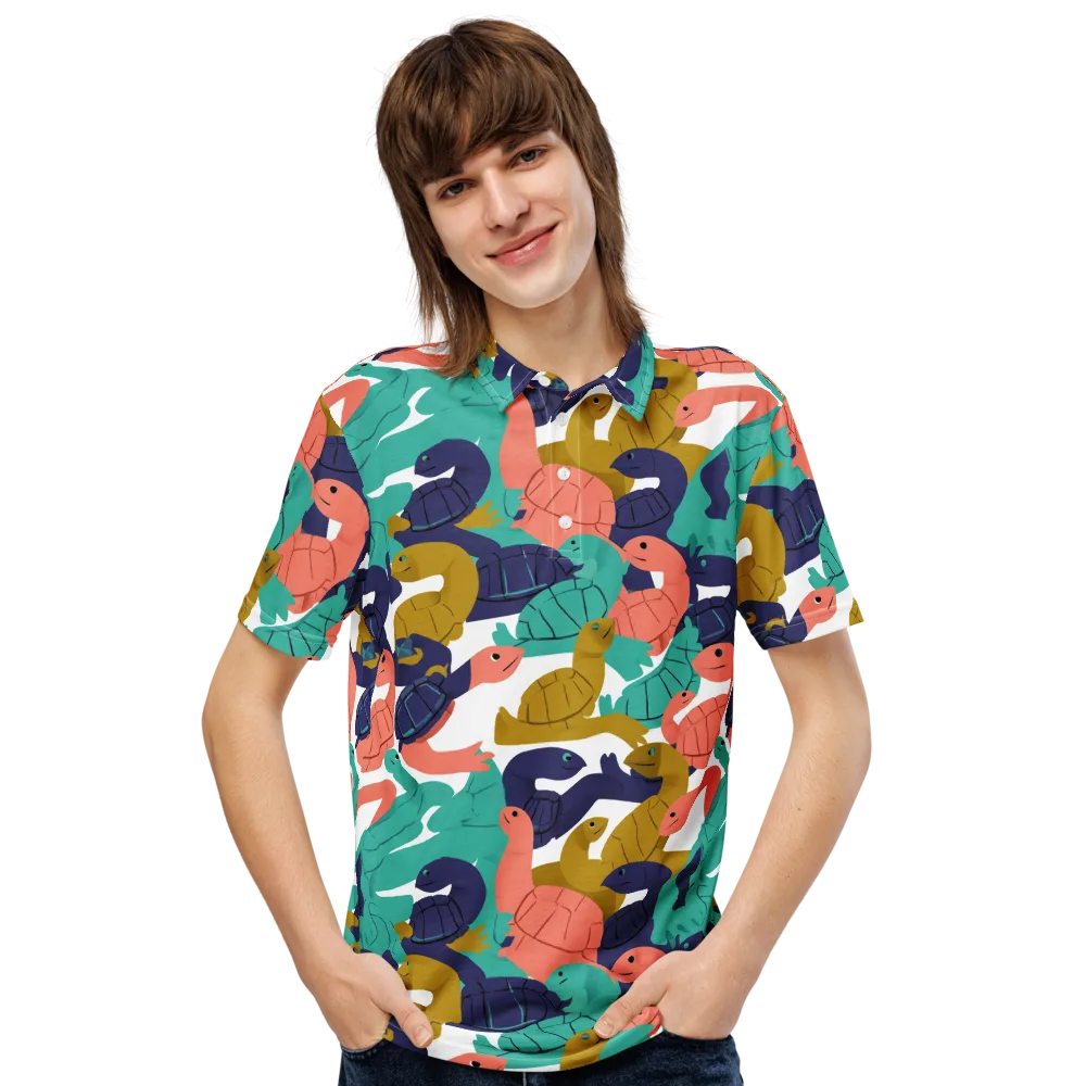 Shell Parade on Men's Slim Fit Polo Shirt — Front