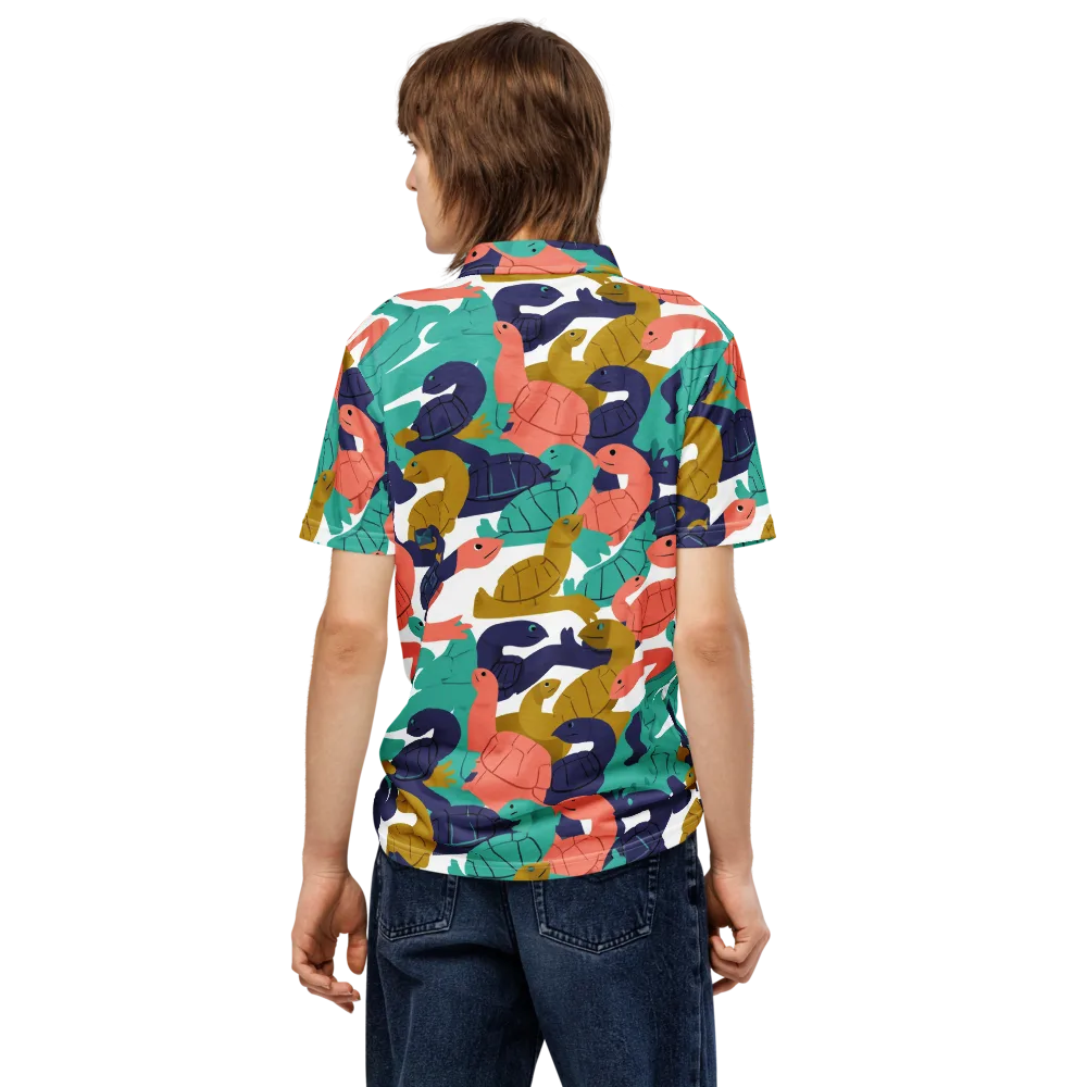 Shell Parade on Men's Slim Fit Polo Shirt — Back