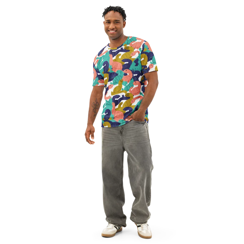 Shell Parade on Men's Cotton Crew Neck T-Shirt — Front