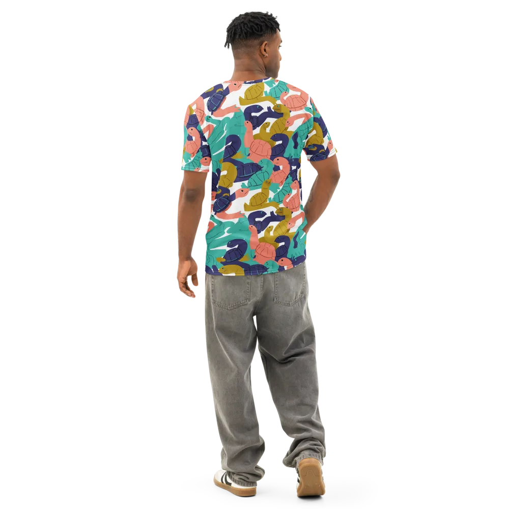 Shell Parade on Men's Cotton Crew Neck T-Shirt — Back