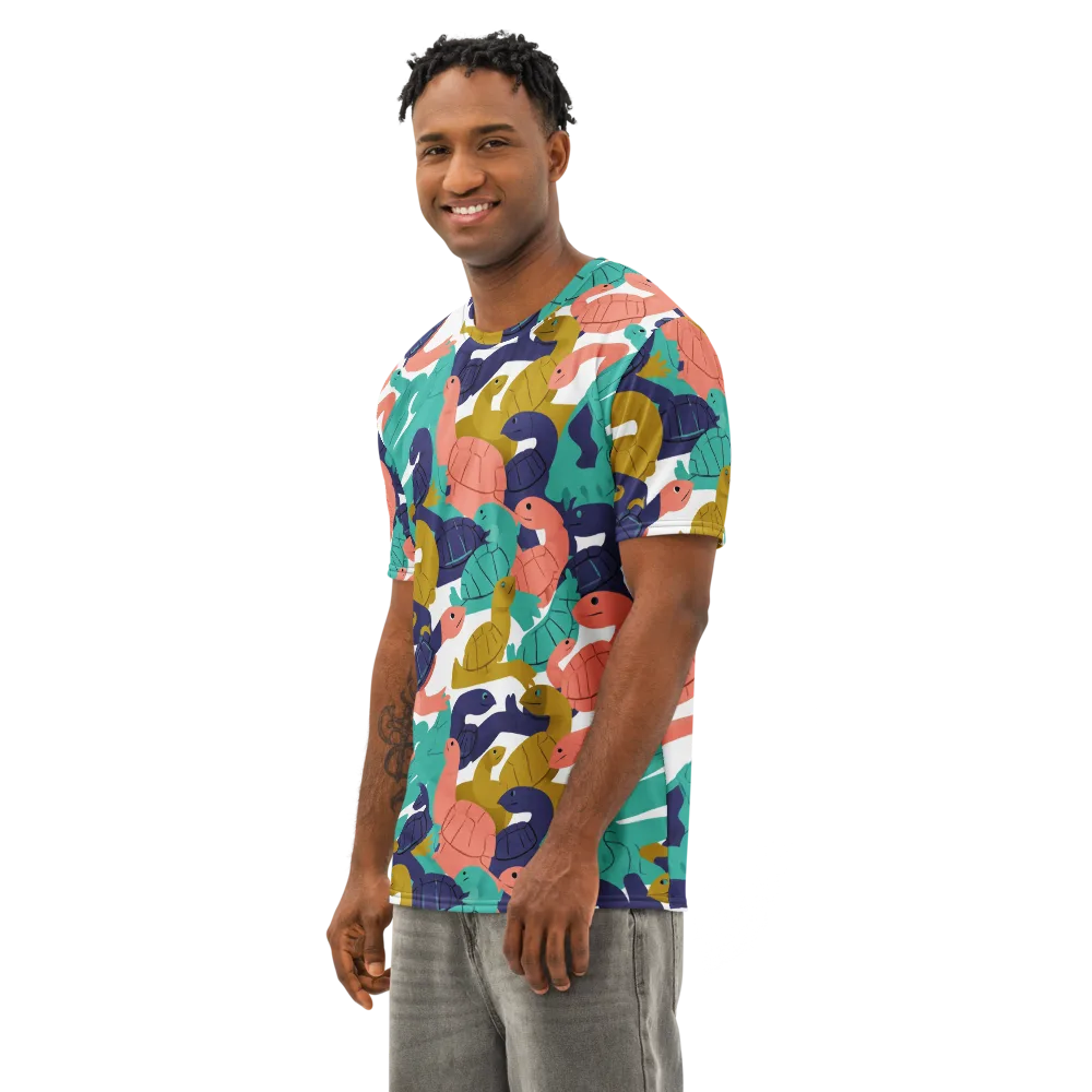 Shell Parade on Men's Cotton Crew Neck T-Shirt — Left Front