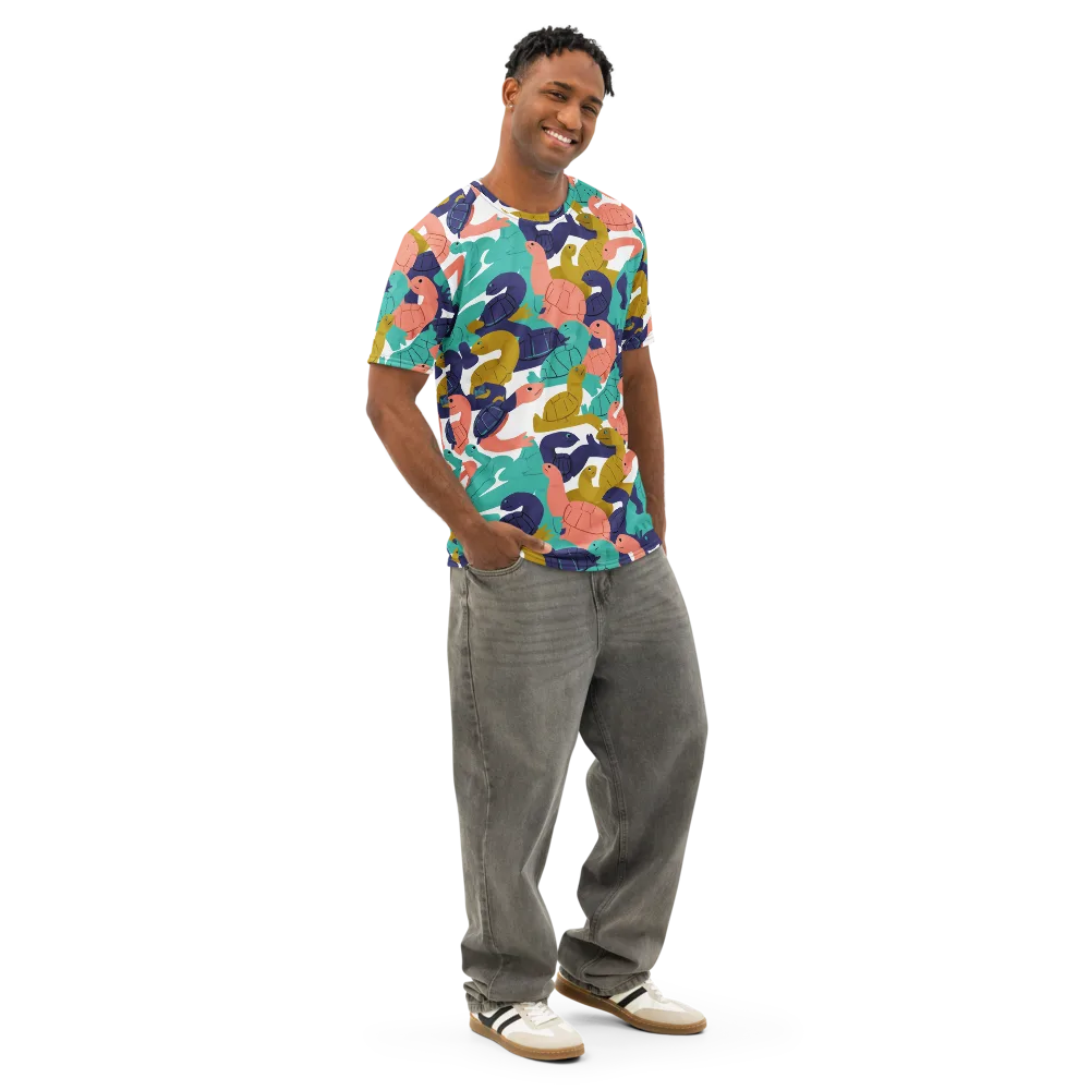 Shell Parade on Men's Cotton Crew Neck T-Shirt — Right Front