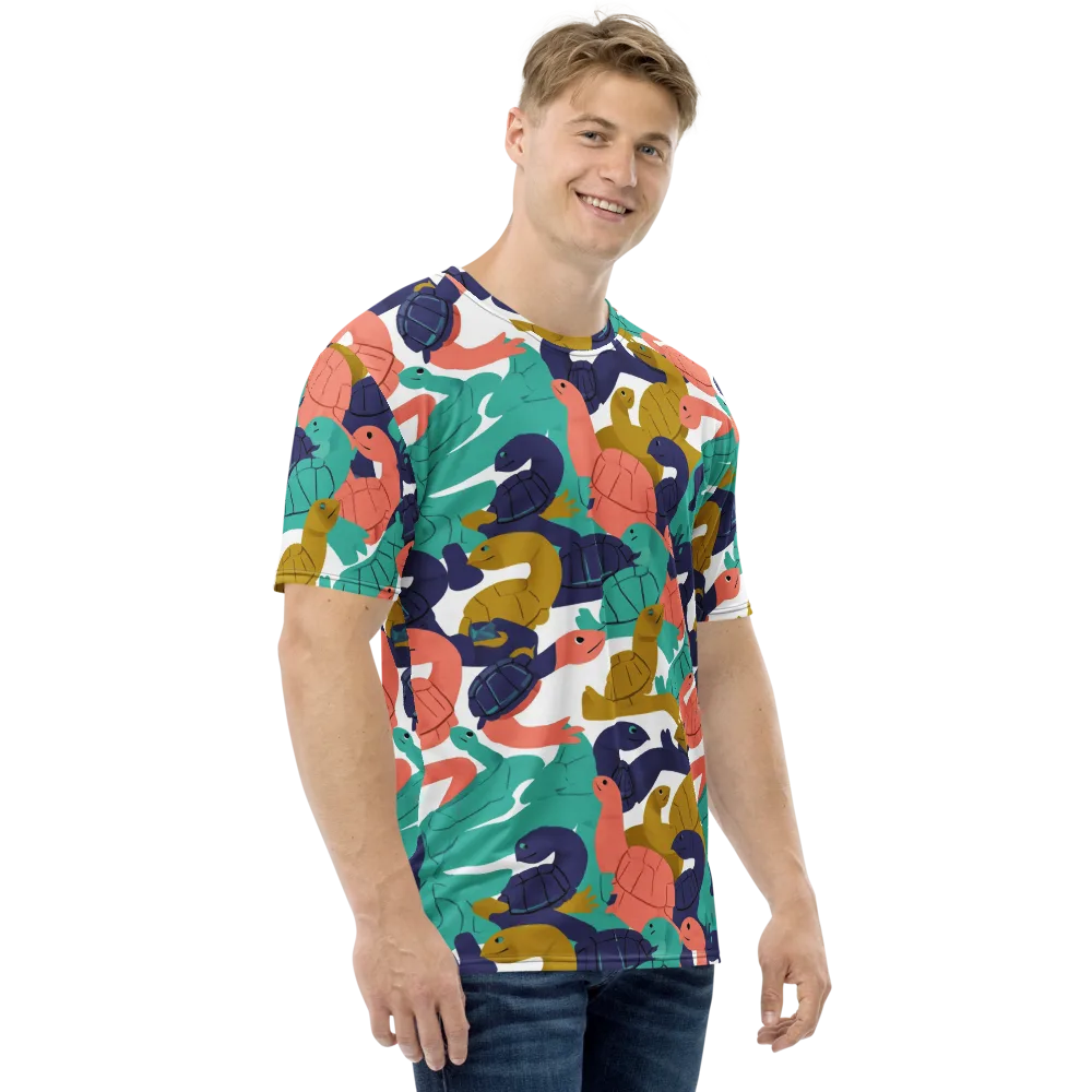 Shell Parade on Men's Crew Neck T-Shirt — Right