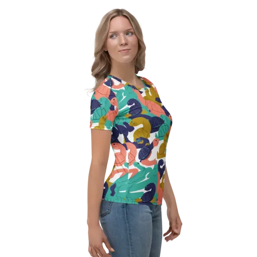 Shell Parade on a Women's Crew Neck T-Shirt