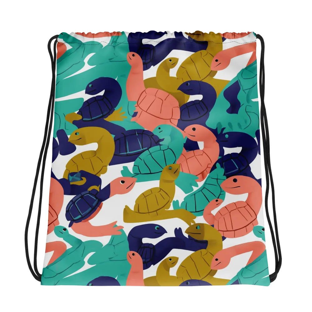 Shell Parade on Drawstring Bag — Photo