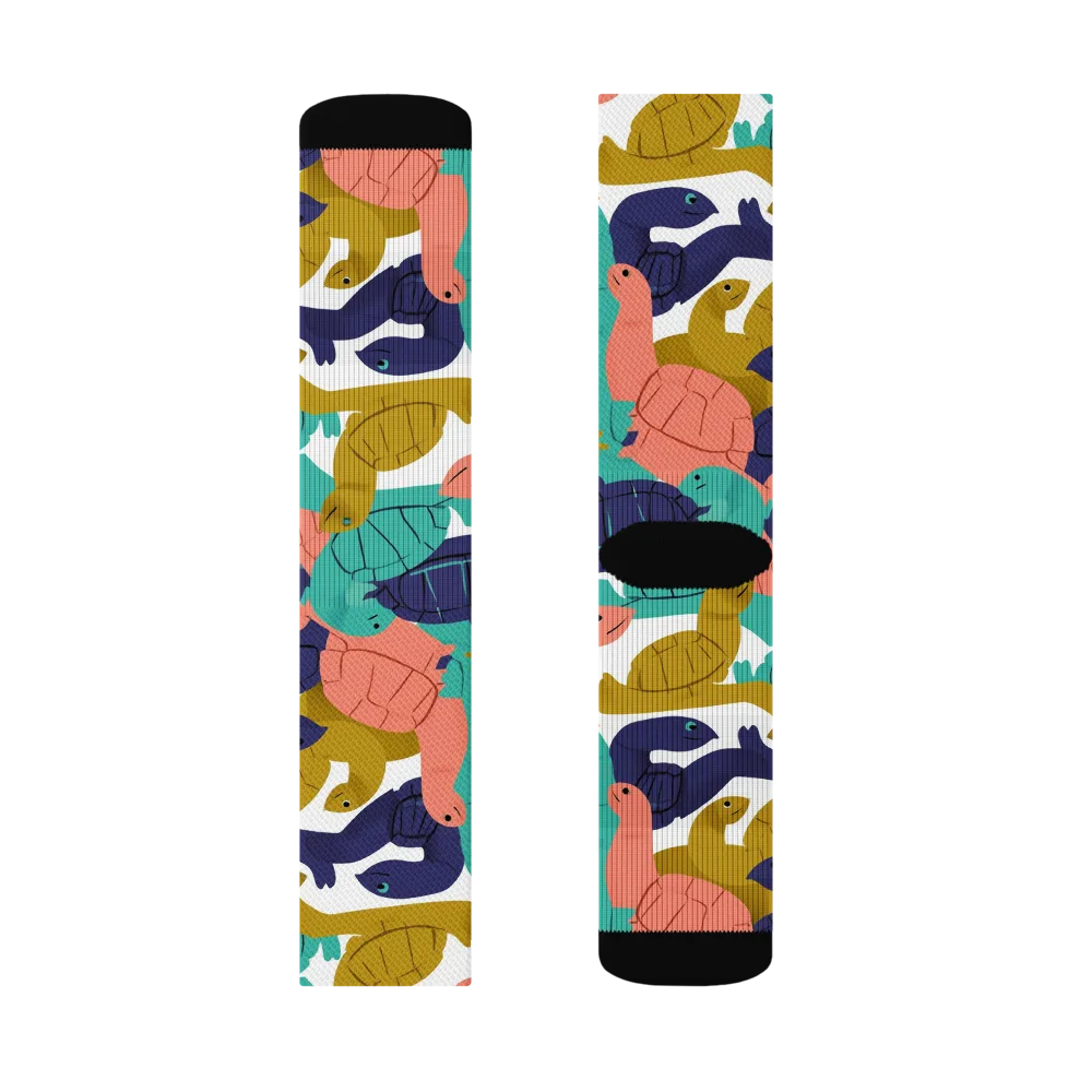 Shell Parade on Socks — Right Sock