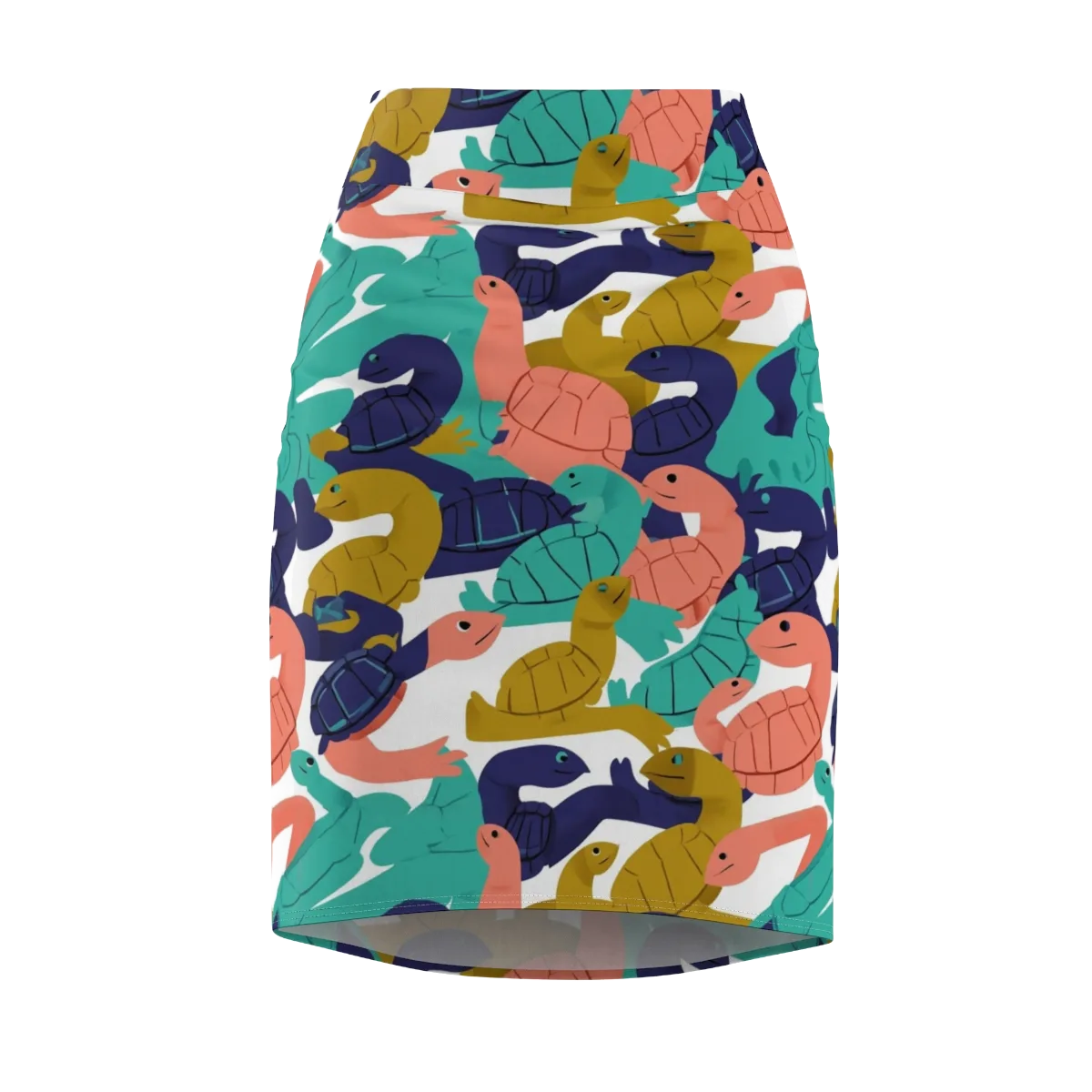 Shell Parade on Pencil Skirt — Front