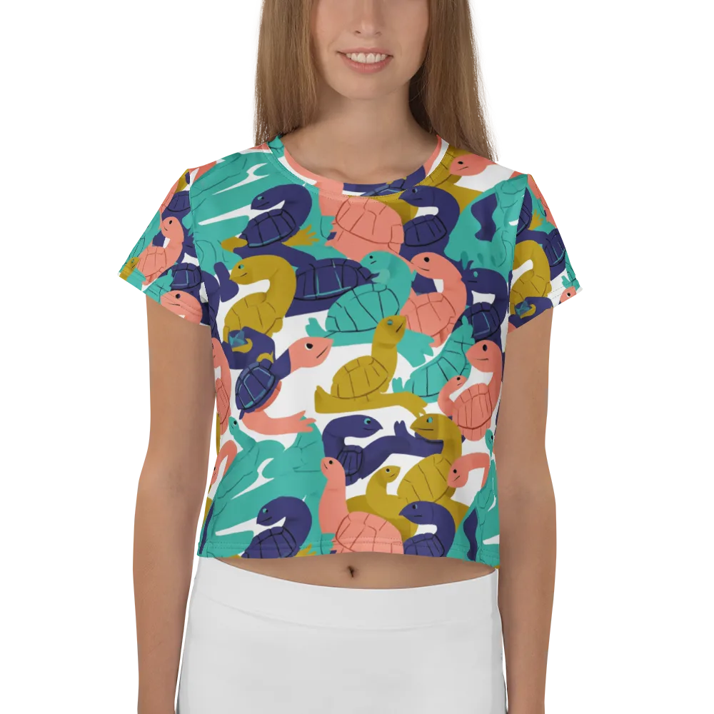 Shell Parade on Crop Tee — Front