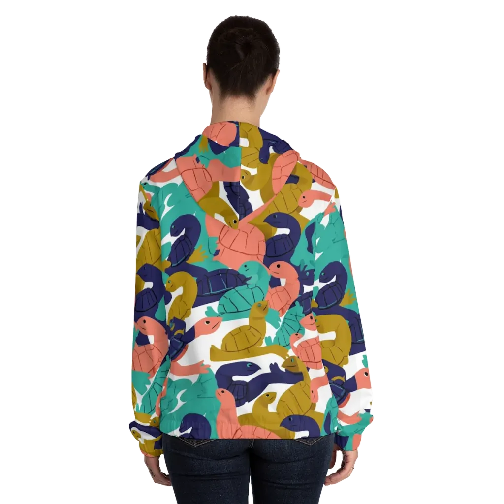 Shell Parade on Women's Full-Zip Hoodie — Back On Person