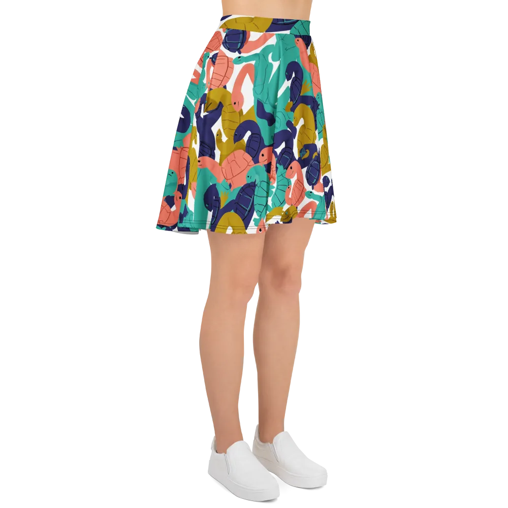 Shell Parade on Skater Skirt — Right