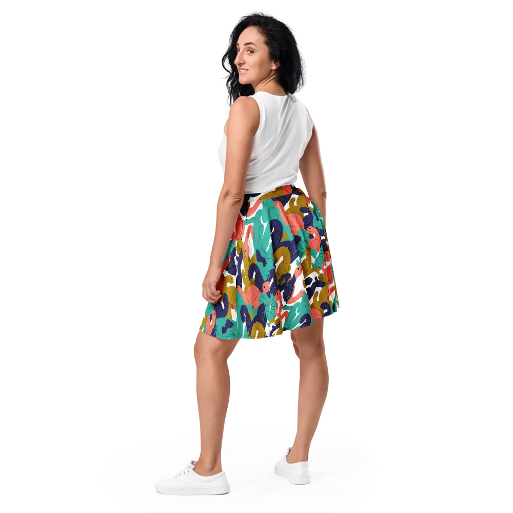 Shell Parade on Skater Skirt — Back