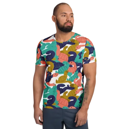 Shell Parade on a Men's Athletic T-Shirt