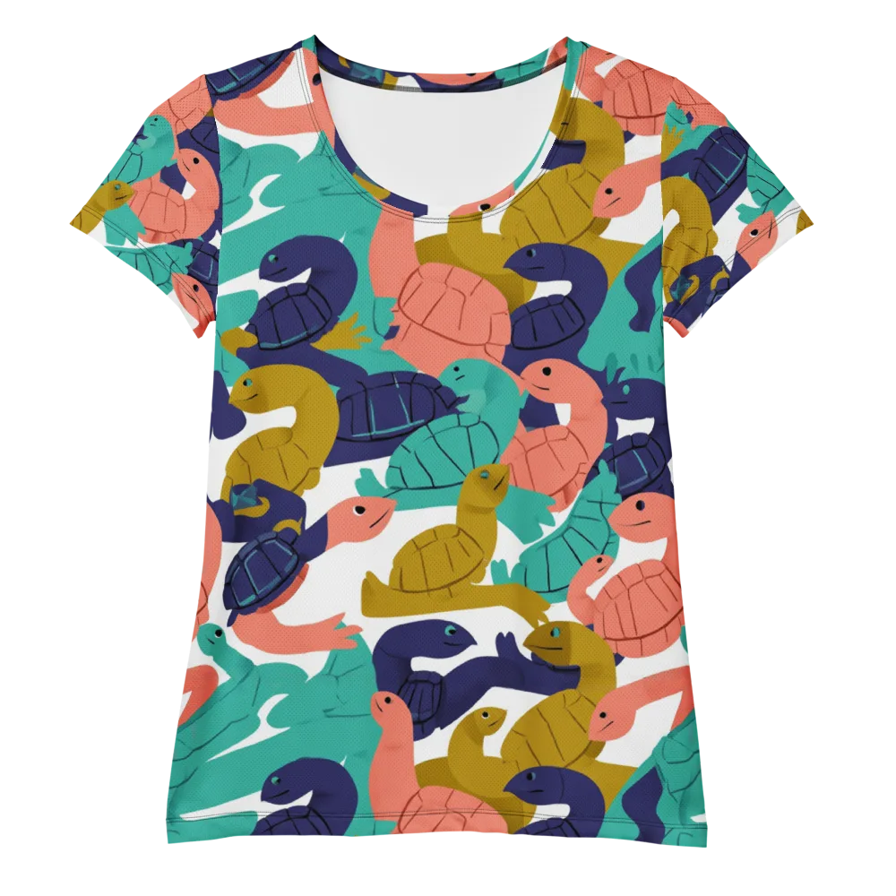 Shell Parade on Women's Athletic T-Shirt — Front