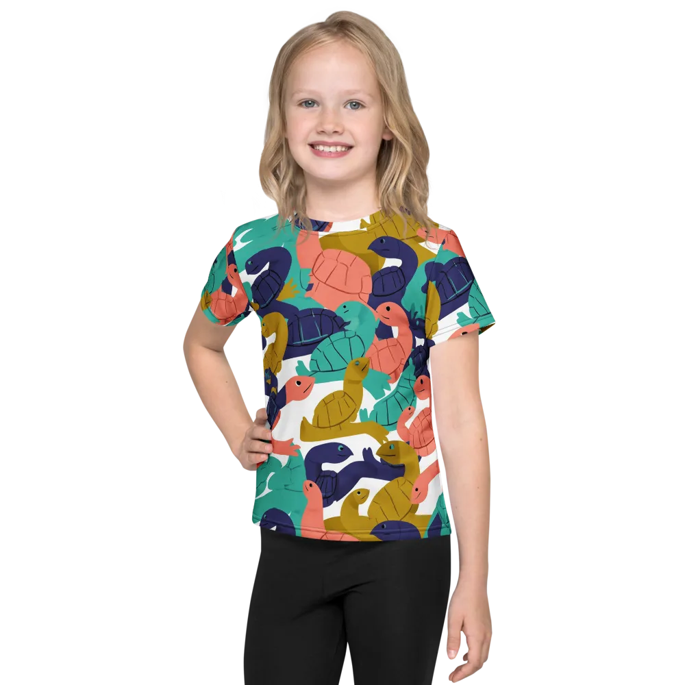 Shell Parade on Kids Crew Neck T-Shirt — Front