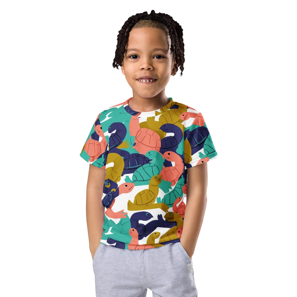 Shell Parade on Kids Crew Neck T-Shirt — Front