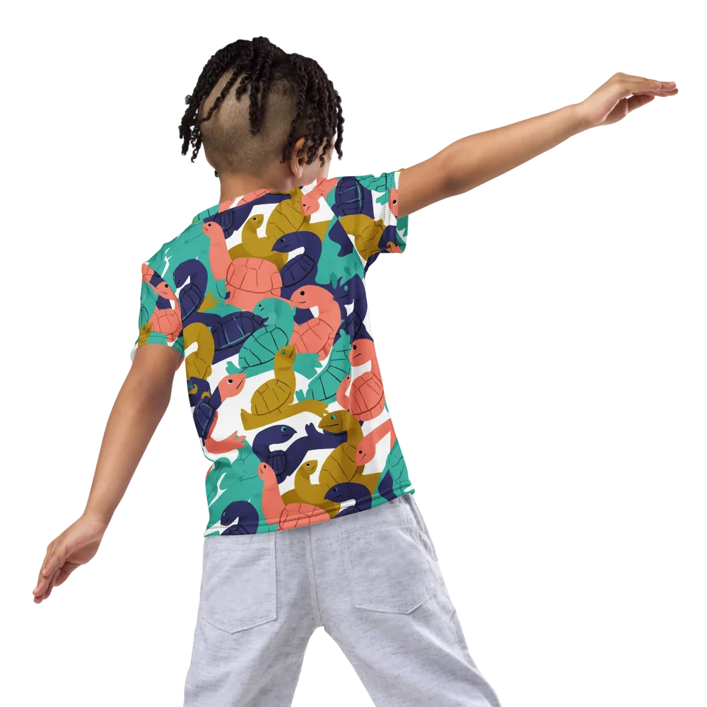 Shell Parade on Kids Crew Neck T-Shirt — Back