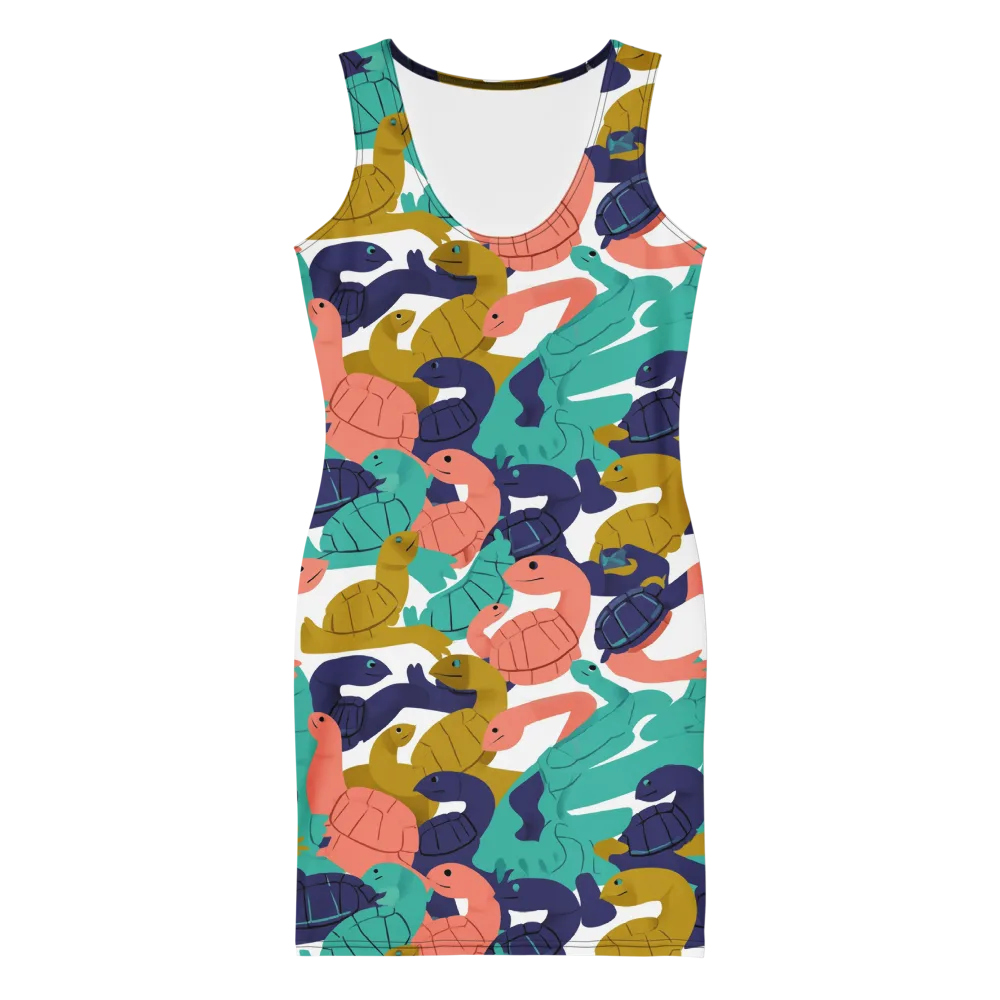 Shell Parade on Bodycon Dress — Front