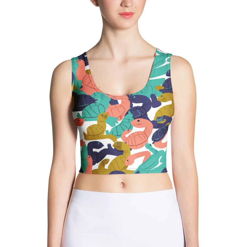 Shell Parade on Crop Top — Front