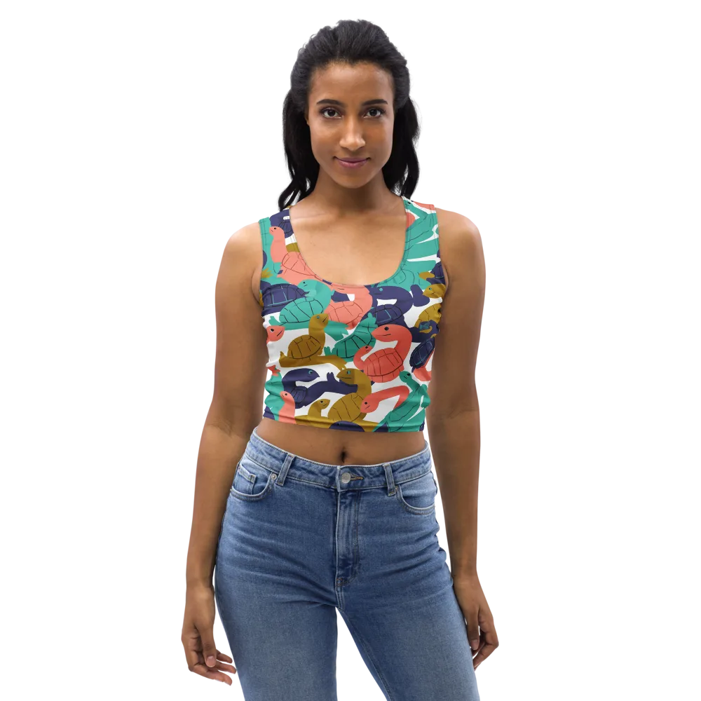 Shell Parade on Crop Top — Front