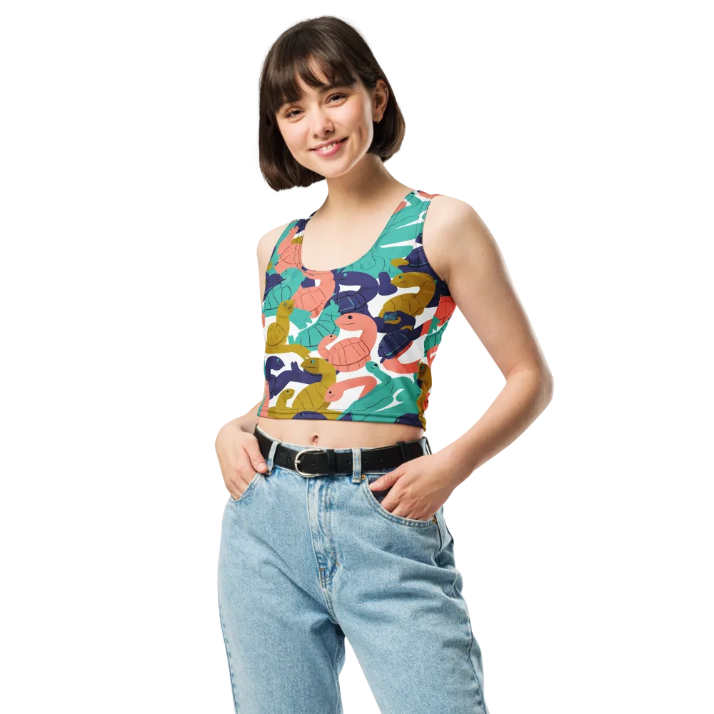Shell Parade on Crop Top — Front