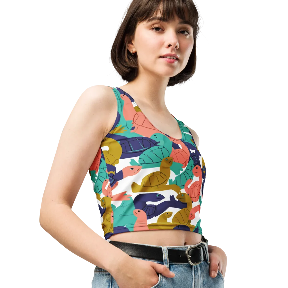 Shell Parade on Crop Top — Right Front