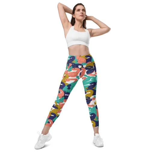 Shell Parade on a Leggings with Pockets
