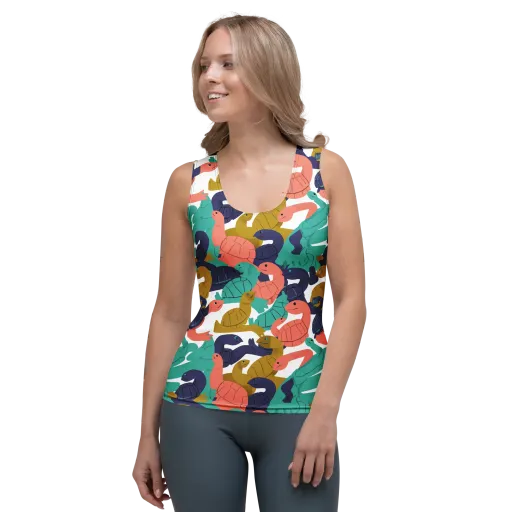 Shell Parade on a Women's Tank Top