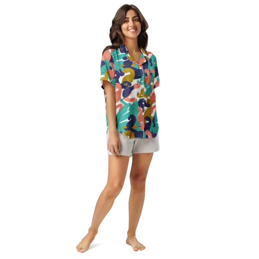 Shell Parade on a Women's Short Sleeve Pajama Top
