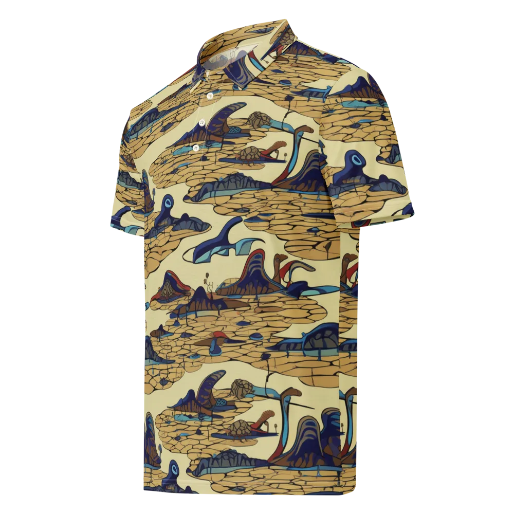 Fossil Lagoon on Men's Slim Fit Polo Shirt — Left Front