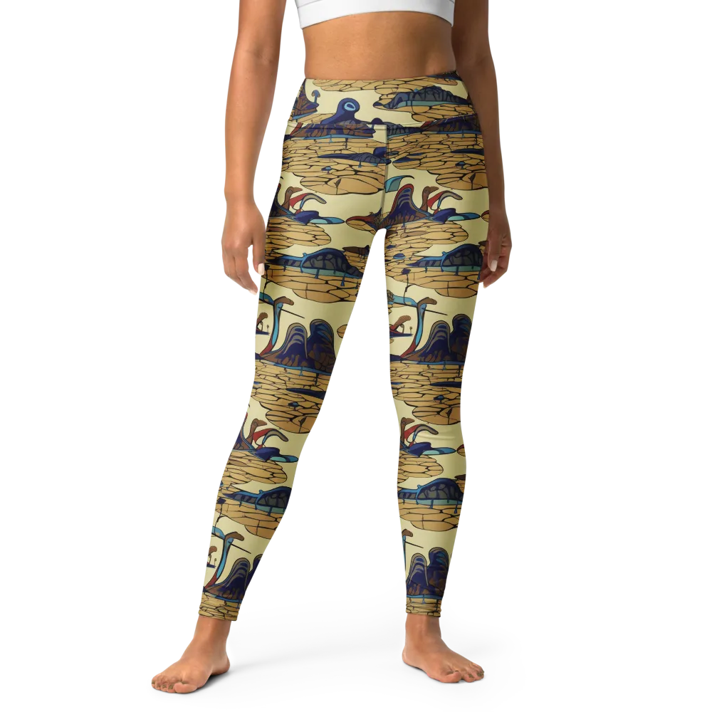 Fossil Lagoon on Yoga Leggings — Front