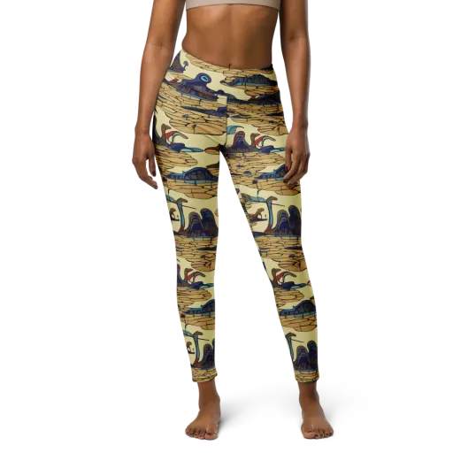 Fossil Lagoon on a Yoga Leggings