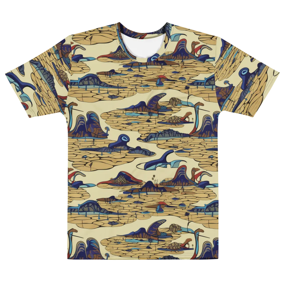 Fossil Lagoon on Men's Cotton Crew Neck T-Shirt — Front