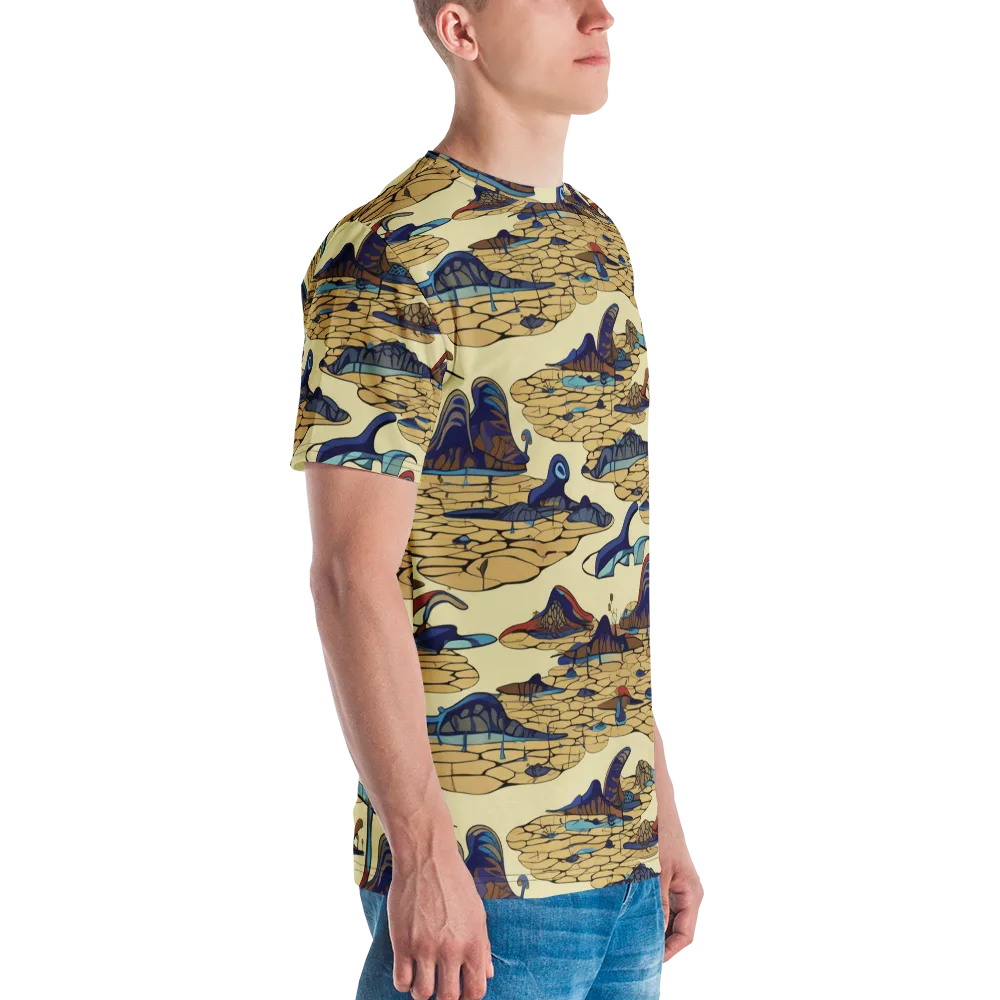 Fossil Lagoon on Men's Crew Neck T-Shirt — Right