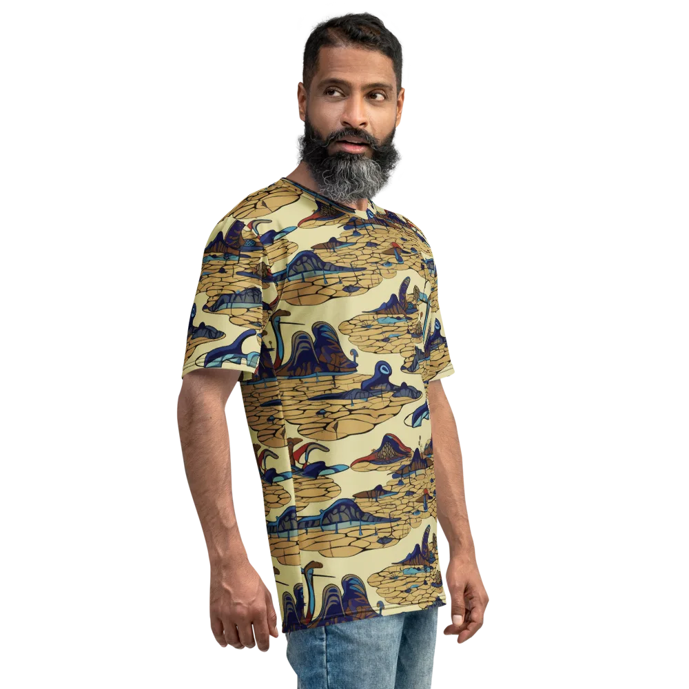 Fossil Lagoon on Men's Crew Neck T-Shirt — Right