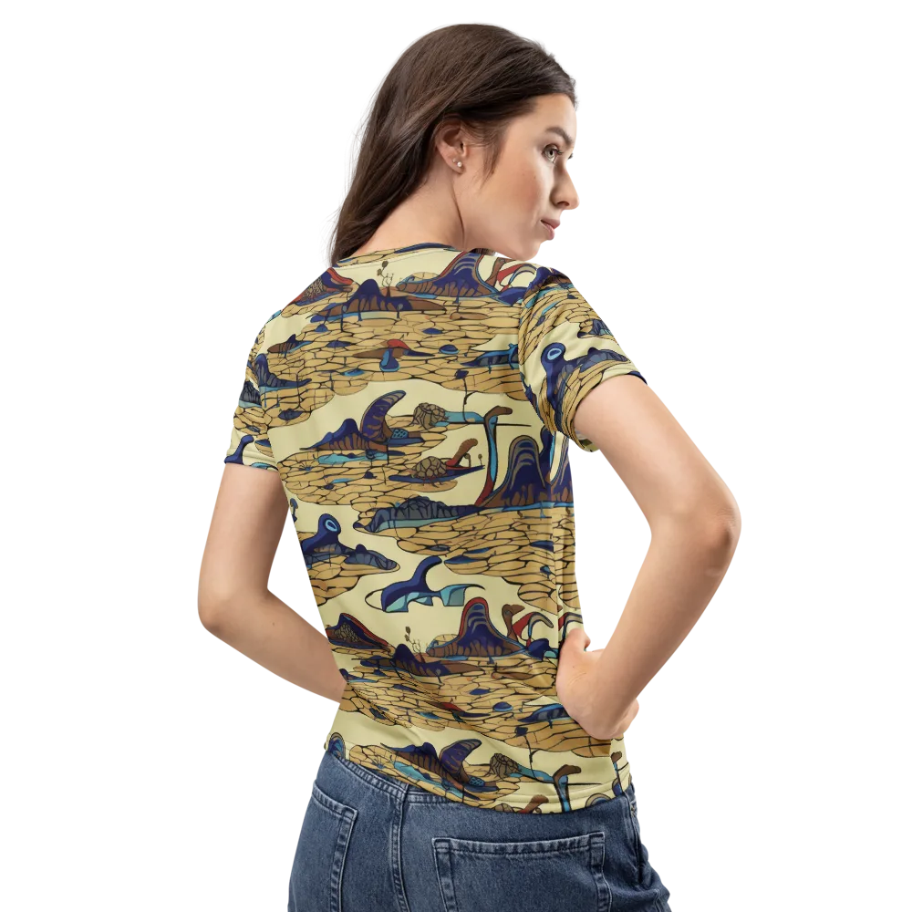 Fossil Lagoon on Women's Crew Neck T-Shirt — Back