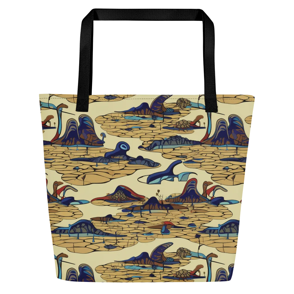 Fossil Lagoon on Large Tote Bag W/ Pocket — Front