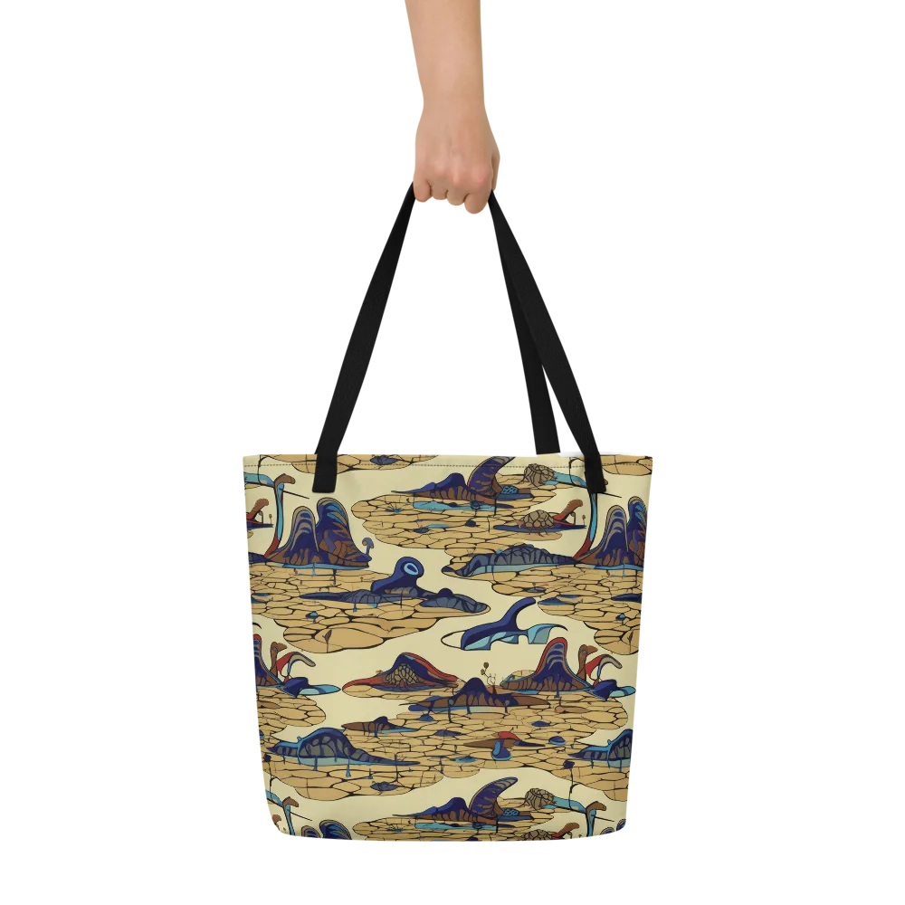 Fossil Lagoon on Large Tote Bag W/ Pocket — Front