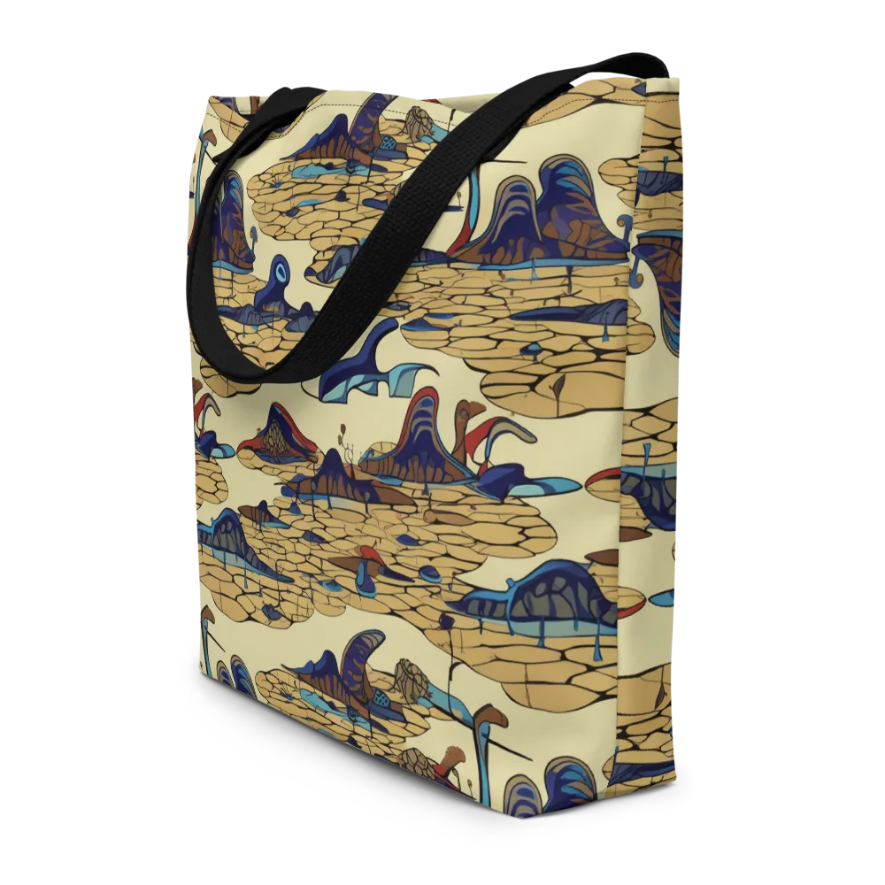 Fossil Lagoon on Large Tote Bag W/ Pocket — Front