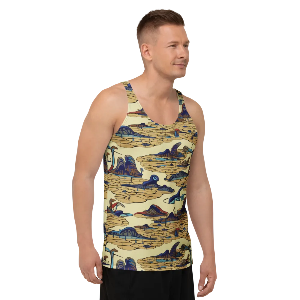 Fossil Lagoon on Men's Tank Top — Right Front