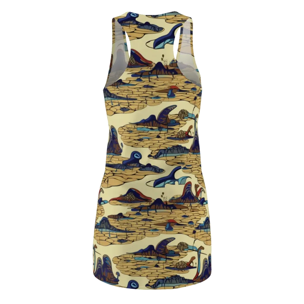 Fossil Lagoon on Racerback Dress — Back